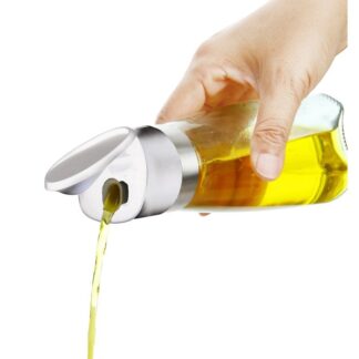 Aceitera Cristal 320ml C/dispensador Pp Blanco 5,5x7x21cm