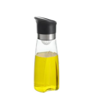 Aceitera Cristal 320ml C/dispensador Pp Negro 5,5x7x21cm