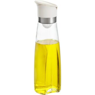 Aceitera Cristal 500ml C/dispensador Pp Blanco 6x7x25cm