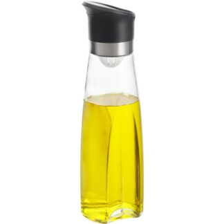 Aceitera Cristal 500ml C/dispensador Pp Negro 6x7x25cm