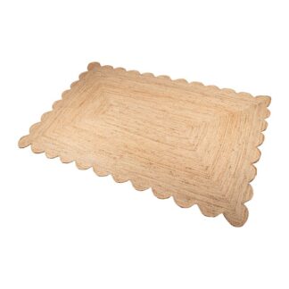 Alfombra Yute 160x230cm Natural Borde Dentado 160x230cm