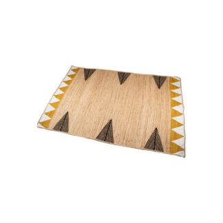 Alfombra Yute 60x100cm Natural Decorada Triángulos 60x100cm