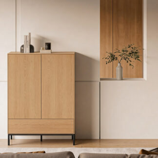 Aparador alto GANTE (2 puertas + cajón)