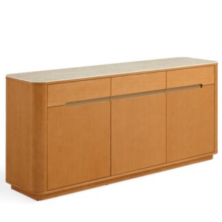 Aparador Madera Roble C/3 Cajones Y 3 Puertas 180x45x81cm
