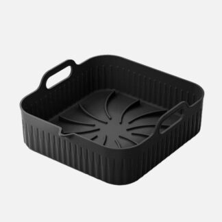 Bandeja Silicona Manacor Freidora Aire 7,5x26x24cm Negra Superf.antiadherente
