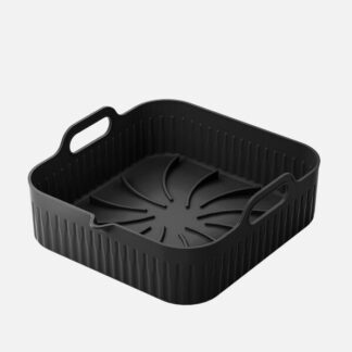 Bandeja Silicona Manacor Freidora Aire 8,5x26x25cm Negra Superf.antiadherente