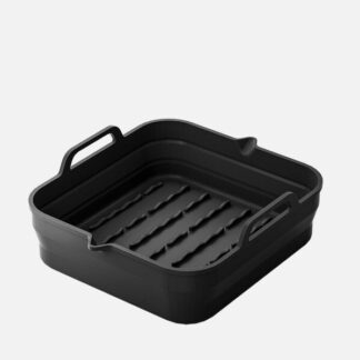 Bandeja Silicona Manacor Freidora Aire 8,5x27x24cm Negra Superf.antiadherente