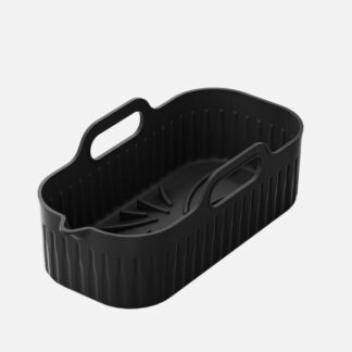 Bandeja Silicona Manacor Freidora Aire 8x20x12cm Negra Superf.antiadherente