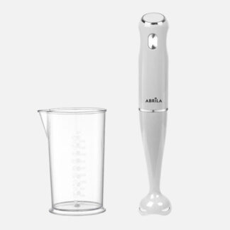 Batidora De Mano Tigris 1000w Blanca Cuchilla Acero C/vaso Mezclador Y Asa Ergonomica