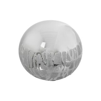 Bola Cerámica 10cm Plateada Ø10cm
