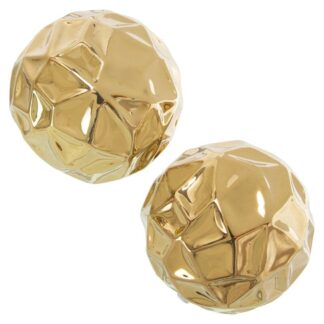Bola Cerámica 11,5cm Dorada Irregular Ø11,5cm