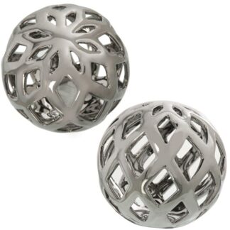 Bola Cerámica 11cm Plata Ø11x12cm