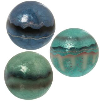 Bola Nacar Deco. Ondas Azul Surtido Ø10cm