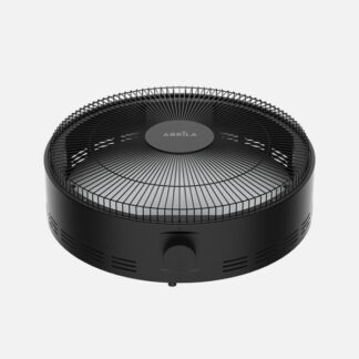 Brasero Electrico de Mica Parker Negro 1200w 2pot Cable3m Antivuelco 13x40x41,5cm