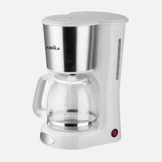 Cafetera De Goteo Gruta 15tazas Blanca 900w Filtro Permanente Jarra Cristal 1,5l Acabado Acero Inoxidable