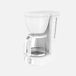 Cafetera De Goteo Valkiria 12tazas Blanco 680w Filtro Permanente Jarra Cristal 1,2l Placa Calorif. 29x18x22cm