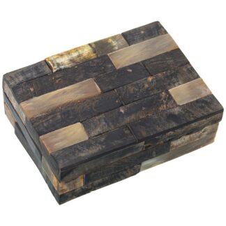 Caja Joyero Hueso/madera 17,5x12,5x5,5cm