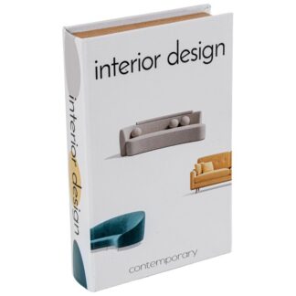Caja Libro Madera Dm C/caja Caudales Metal 26x17x5cm