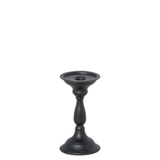Candelabro Metal 18cm Negro Ø9,5x18cm