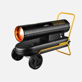 Cañon Calefactor Gasoleo Alpine 50kw Negro/amarillo 45l  Caudal1100m3/h Protecion Seg.control Temperatura 71x105x48,5cm