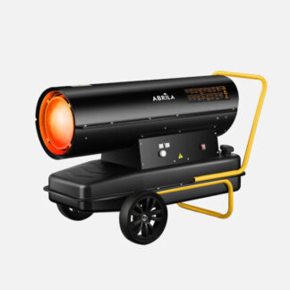 Cañon Calefactor Gasoleo Alpine 80kw Negro/amarillo 68l  Caudal2870m3/h Proteccion Seg.control Temperatura 73x127x59cm