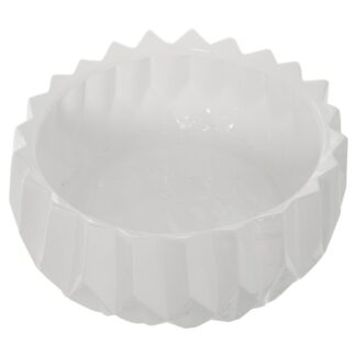 Centro Cerámica Ø26cm Blanco Brillo Ø26x12cm
