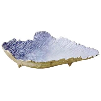 Centro Decorativo Aluminio Dorado/blanco & Azul 56x23x12cm