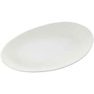 Centro Ovalado Ceramica Crema 36x20x6cm