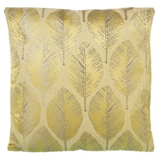 Cojín 43x43cm Poliéster Amarillo C/cremallera 43x43cm