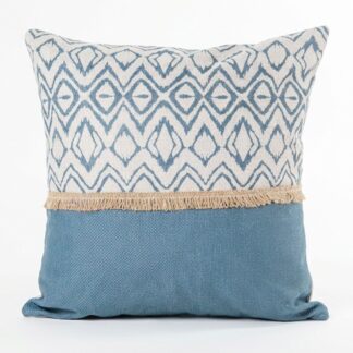 Cojín 45x45cm 100% Poliéster Azul C/decorado 45x45cm-400 G Relleno