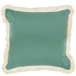 Cojín 45x45cm Verde 35% Poliéster 35% Algodón 30% Lino 45x45cm, Con Cremallera