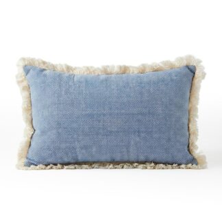 Cojín 50x30cm 55% Poliéster 45% Algodón Celeste 50x30cm-300g Relleno