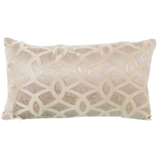 Cojín 50x30cm Crema 100% Poliéster 50x30cm, Con Cremallera
