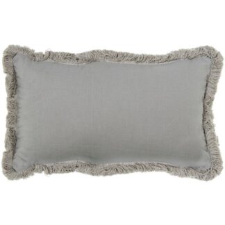 Cojín 50x30cm Gris 35% Poliéster 35% Algodón 30% Lino 50x30cm, Con Cremallera