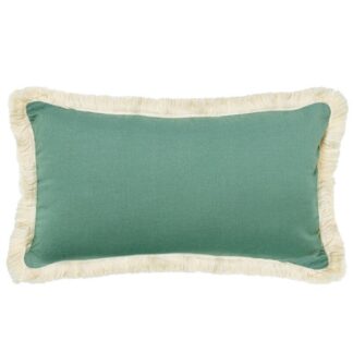 Cojín 50x30cm Verde 35% Poliéster 35% Algodón 30% Lino 50x30cm, Con Cremallera