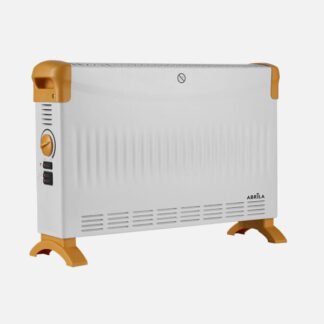 Convector Kevin Alto 2000w Blanco/ocre 3pot. Termostato Reg. Funcion Turbo Control Temp.proteccion.38x57x17cm