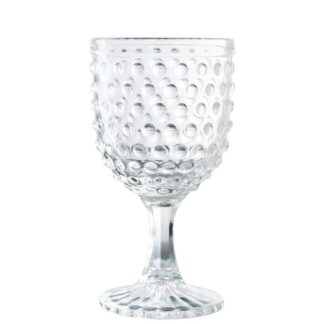 Copa Cristal Transparente 300ml Deco. Esferas Ø9x16,5cm, Apto Lavavajillas
