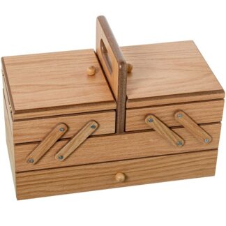 Costurero De Madera Dm C/chapa Roble C/cajon 33x16x17/23cm