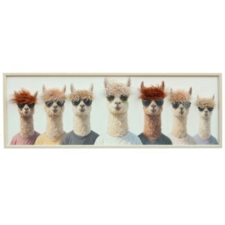 Cuadro C/marco Madera 120x40cm Llamas 120x40x3,5cm