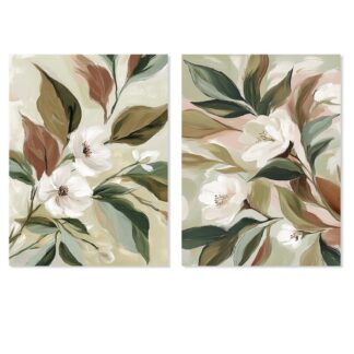 Cuadro Lienzo 60x80cm Flores 40% Pintado A Mano 60x80x3cm