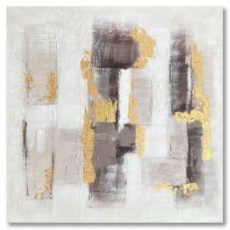 Cuadro Lienzo Marco Madera Natural 120x120cm Abstracto 120x4,5x120cm