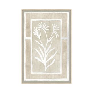 Cuadro Lienzo Marco Madera Natural 60x90 Cm. Flores 60x90 Cm.