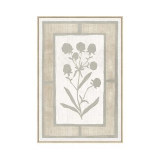 Cuadro Lienzo Marco Madera Natural 60x90 Cm. Flores 60x90 Cm.