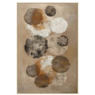 Cuadro Lienzo Marco Madera Natural 80x120 Cm. Abstracto 80x120 Cm.