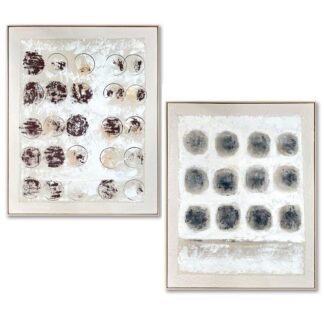 Cuadro Lienzo Marco Madera Natural 80x100cm Abstracto 82x4,5x102cm Int:80x3x100cm