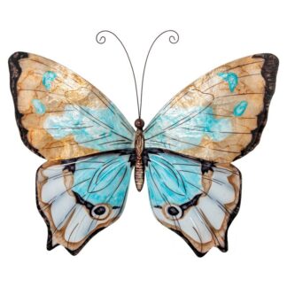 Decoracion Pared Mariposa Metal/nacar Multicolor 45,5x3x30,5cm