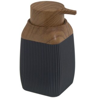 Dosificador Baño Acrilico Gris 300ml 7x7x14cm