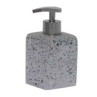 Dosificador Baño Acrílico Gris C/motas 7x7x14,5cm
