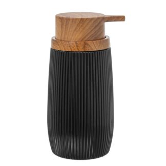 Dosificador Jabon Baño Acrilico Negro Ø7x16cm