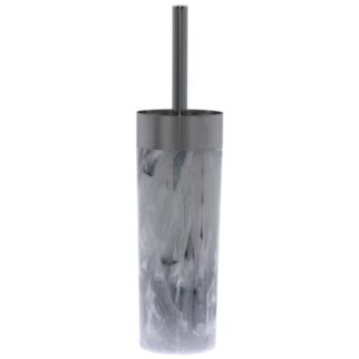 Escobillero Baño Acrílico/metal Acabado Mármol Ø9x35,5cm